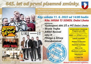 oslavy obce Dolní Lhota